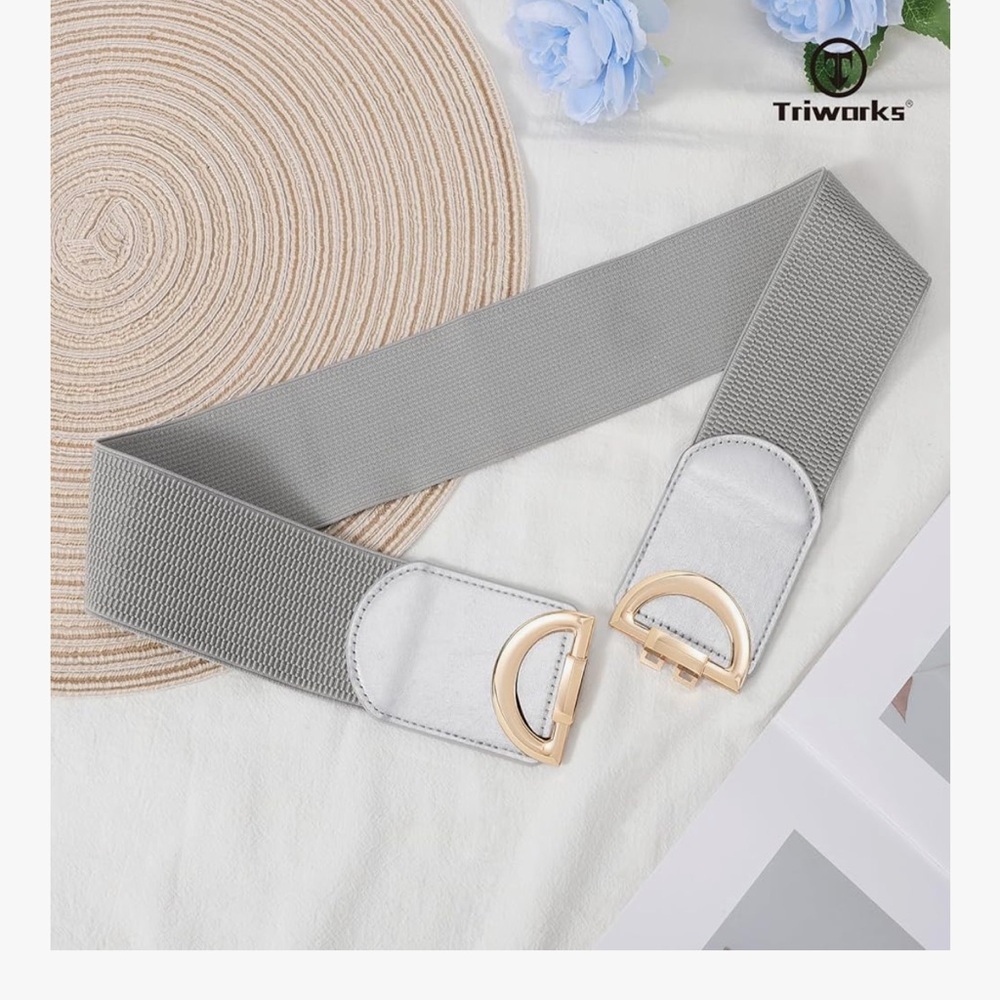 🆕 Women Wide Elastic Waist Belts Wide Stretchy Belts for Dress Fashion Belt - Picture 5 of 7